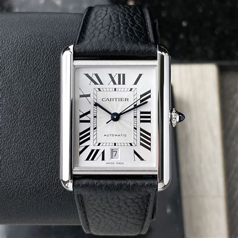 cartier tank black|Cartier Tank must black.